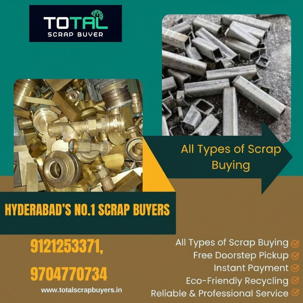 searching for copper and aluminum scrap buyers near me? Total Scrap Buyers offers instant payment, doorstep pickup, and best scrap prices in Hyderabad.